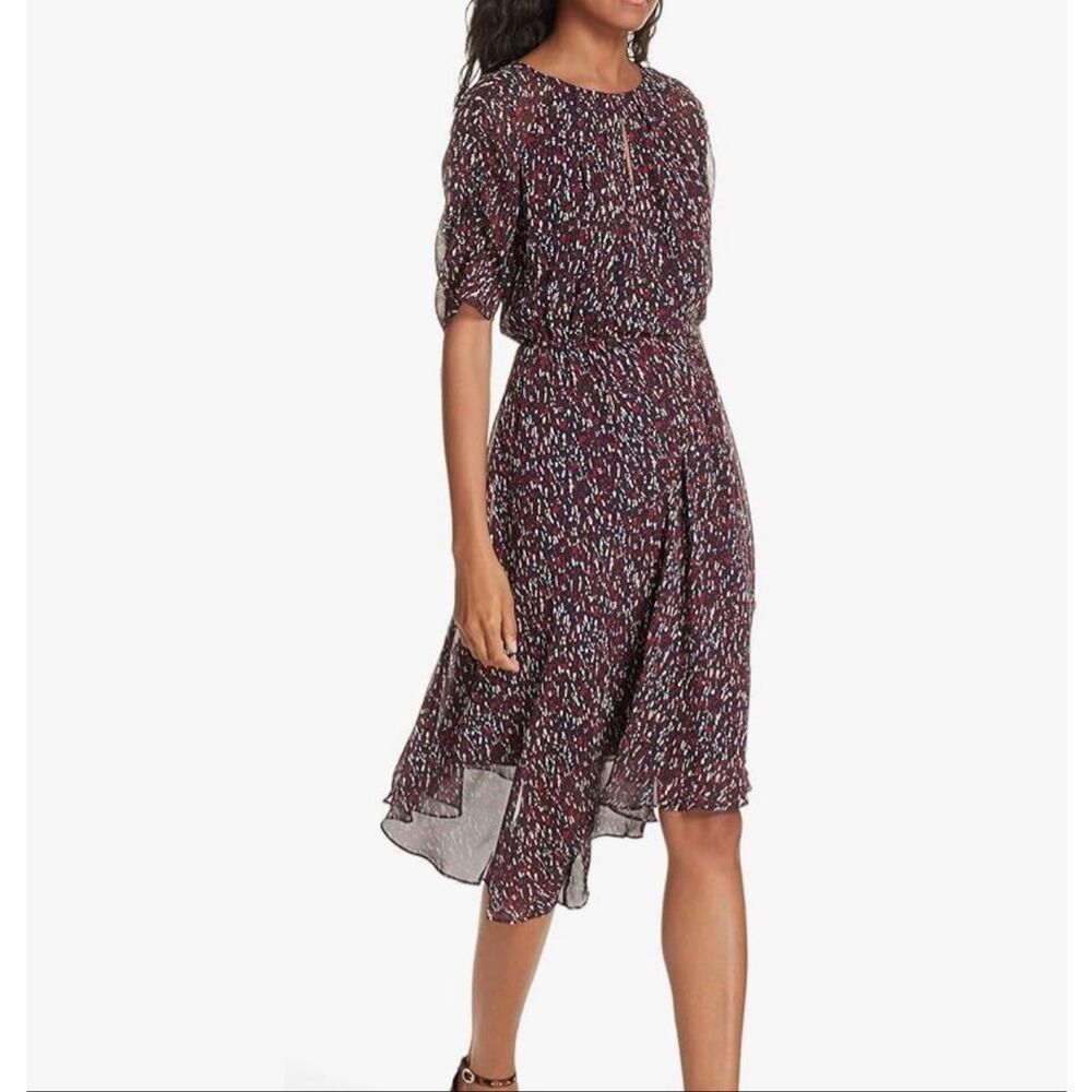 Joie‎ Nancilea 100% Silk Asymmetrical Print Dress